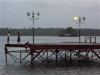 De pier in St. Georges de l'Oyapoque